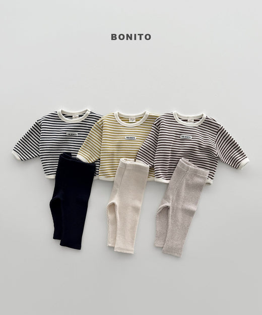 Bonito Stripe Waffle Leggings Set