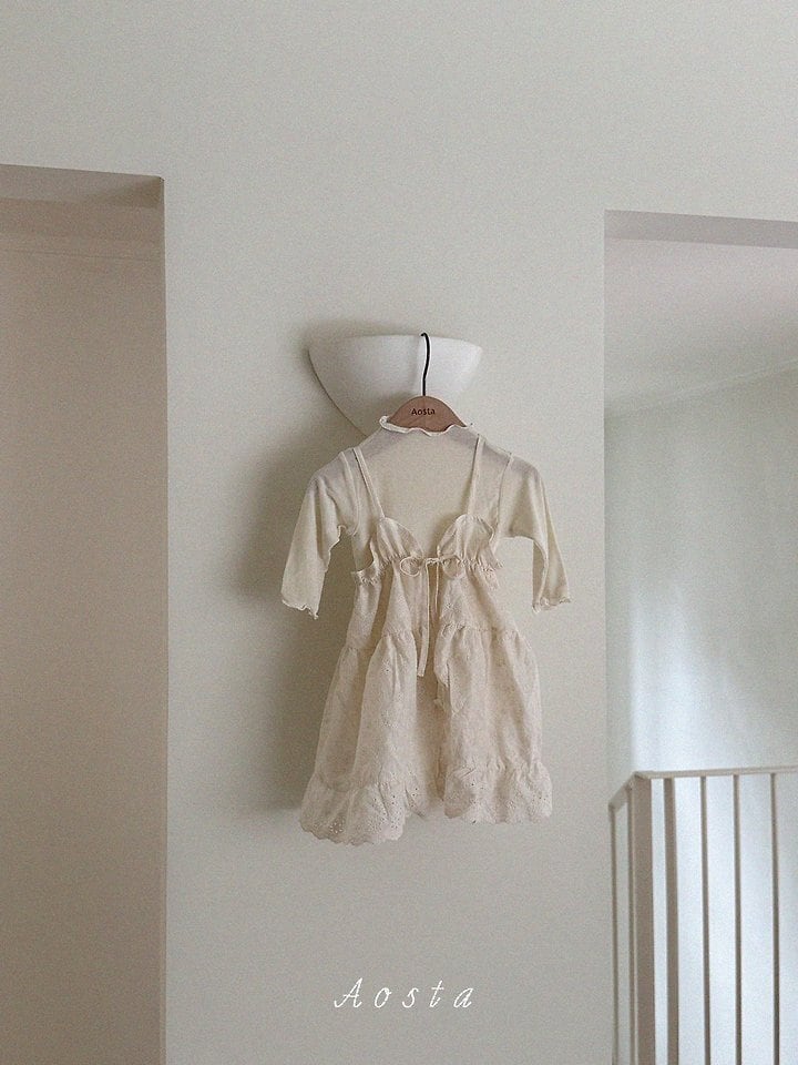 lace cotton open dress