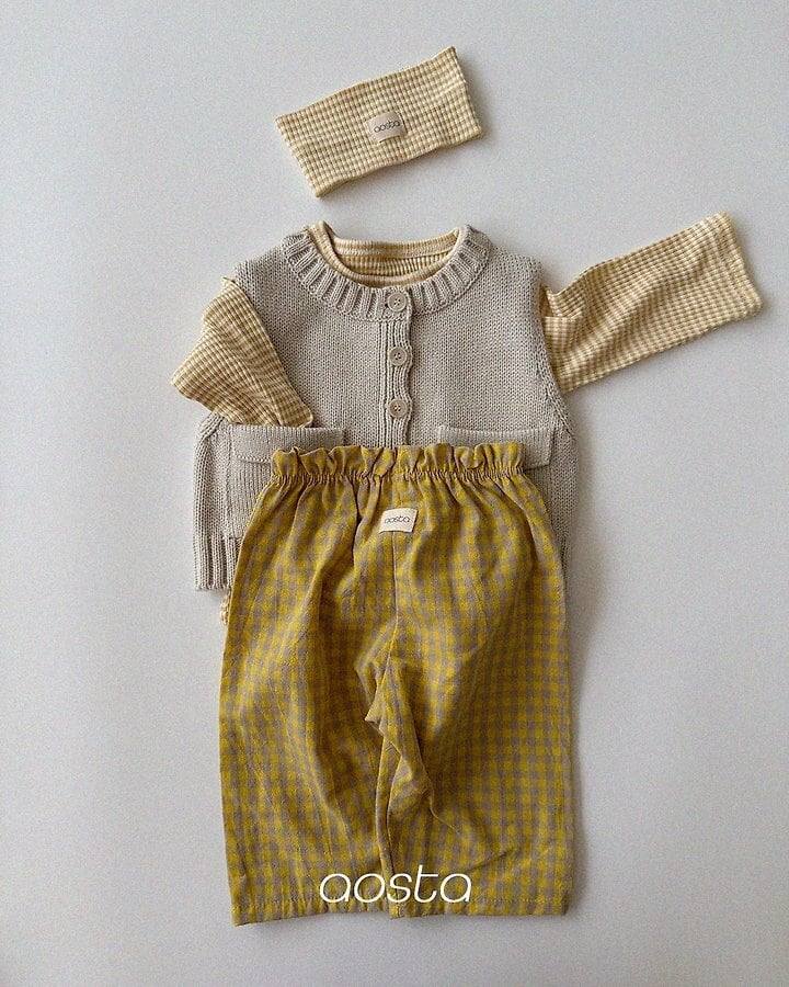 caramel check pants