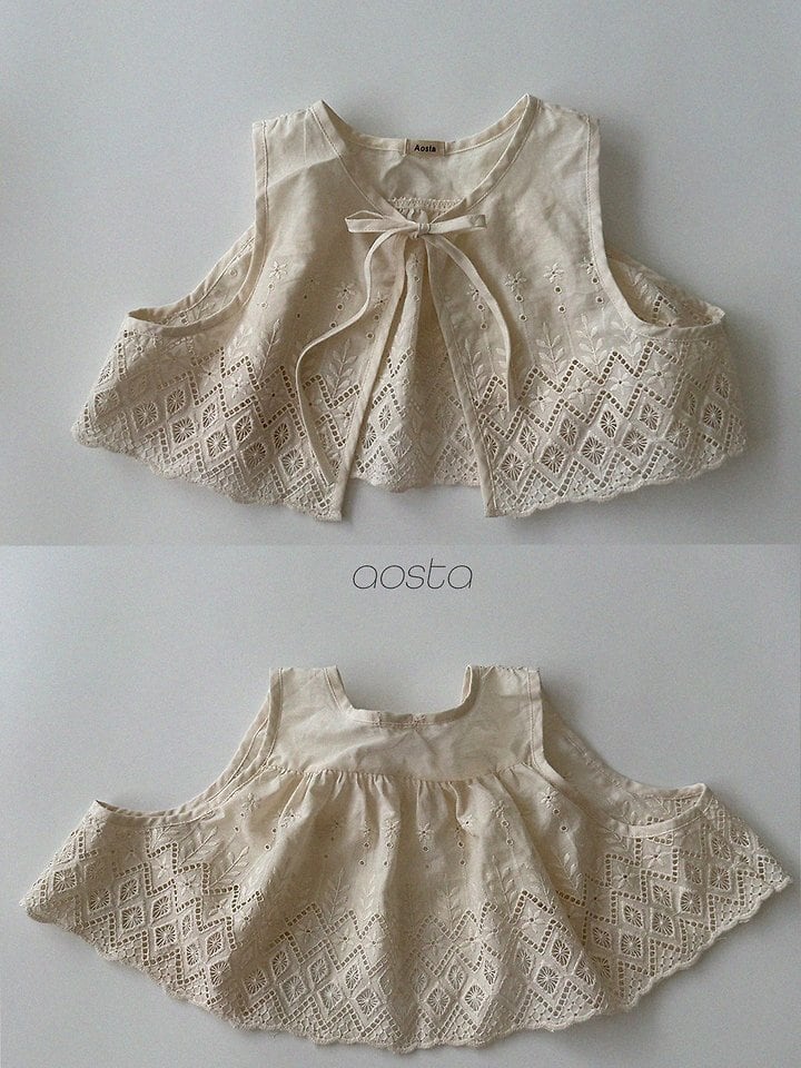 lace jenny open vest