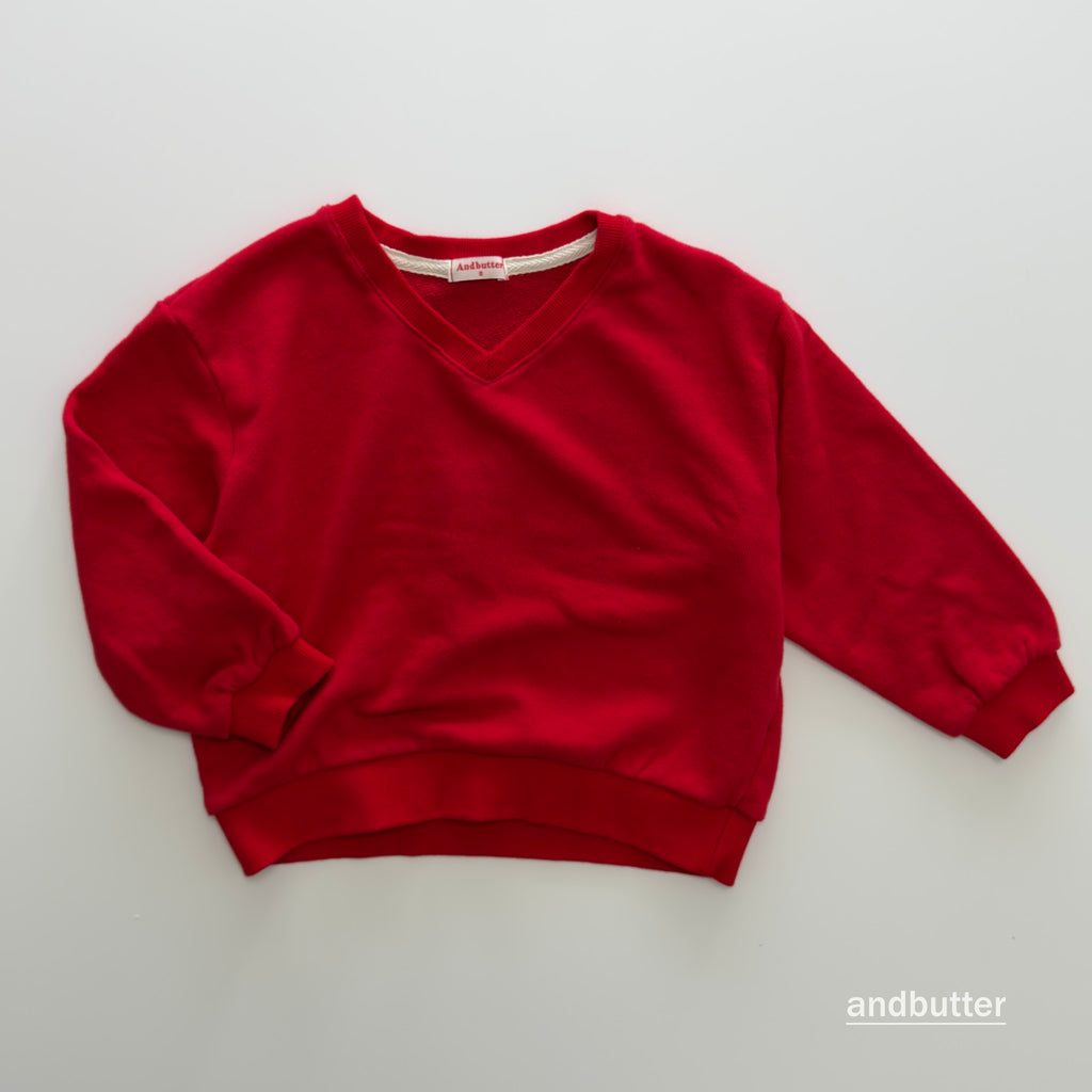 andbutter Soft V-Neck Sweatshirt
