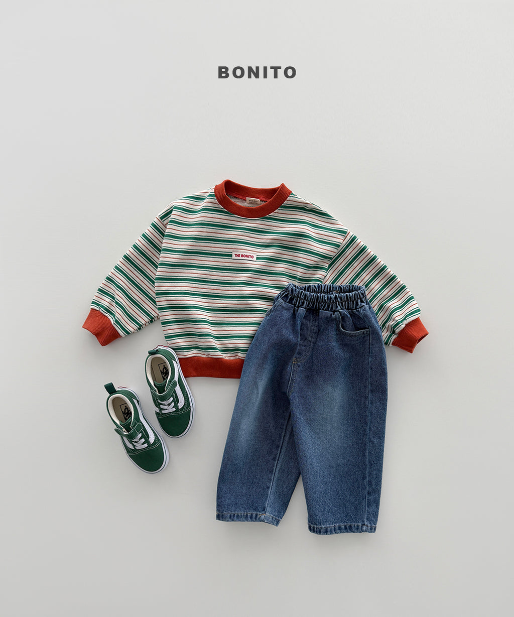 Peeling Stripe Sweatshirt