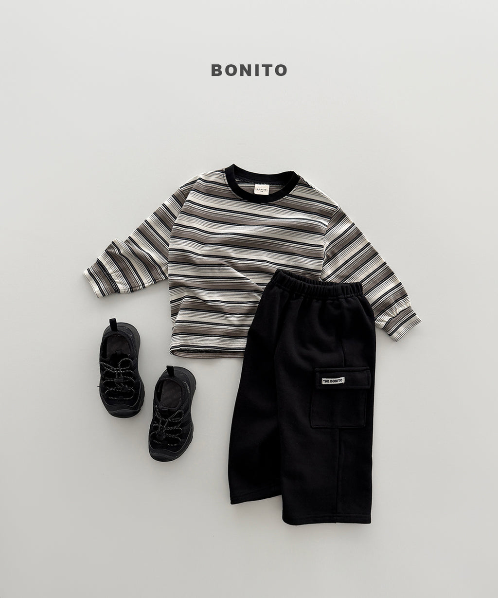 Track Stripe Shirred Tee