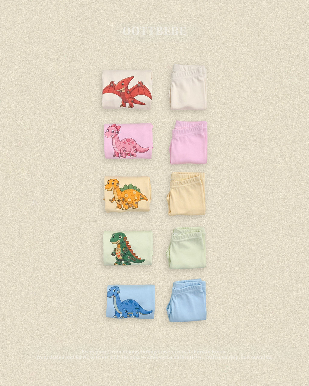 Oott Bebe Robot Dinosaur Loungewear