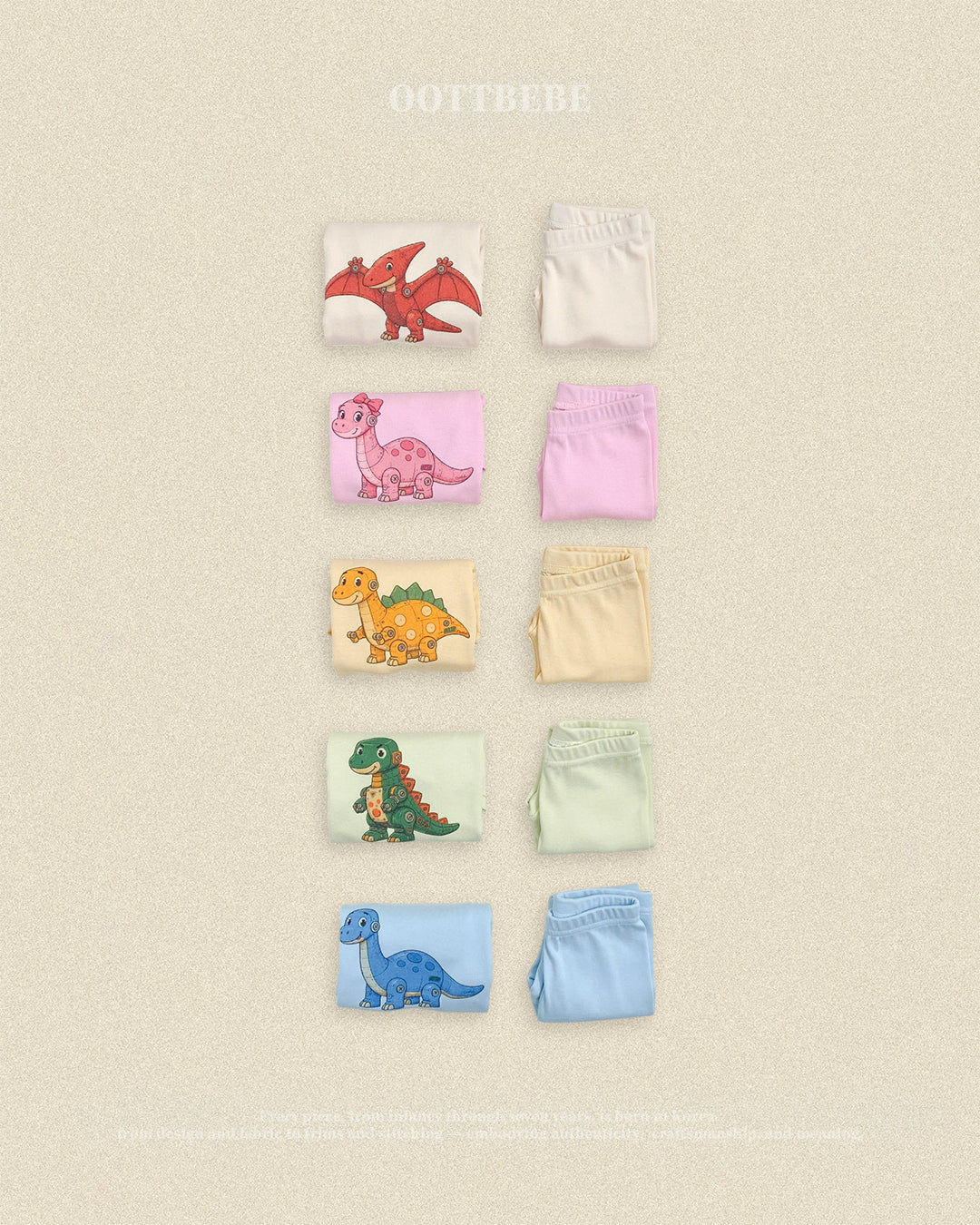 Oott Bebe Robot Dinosaur Loungewear
