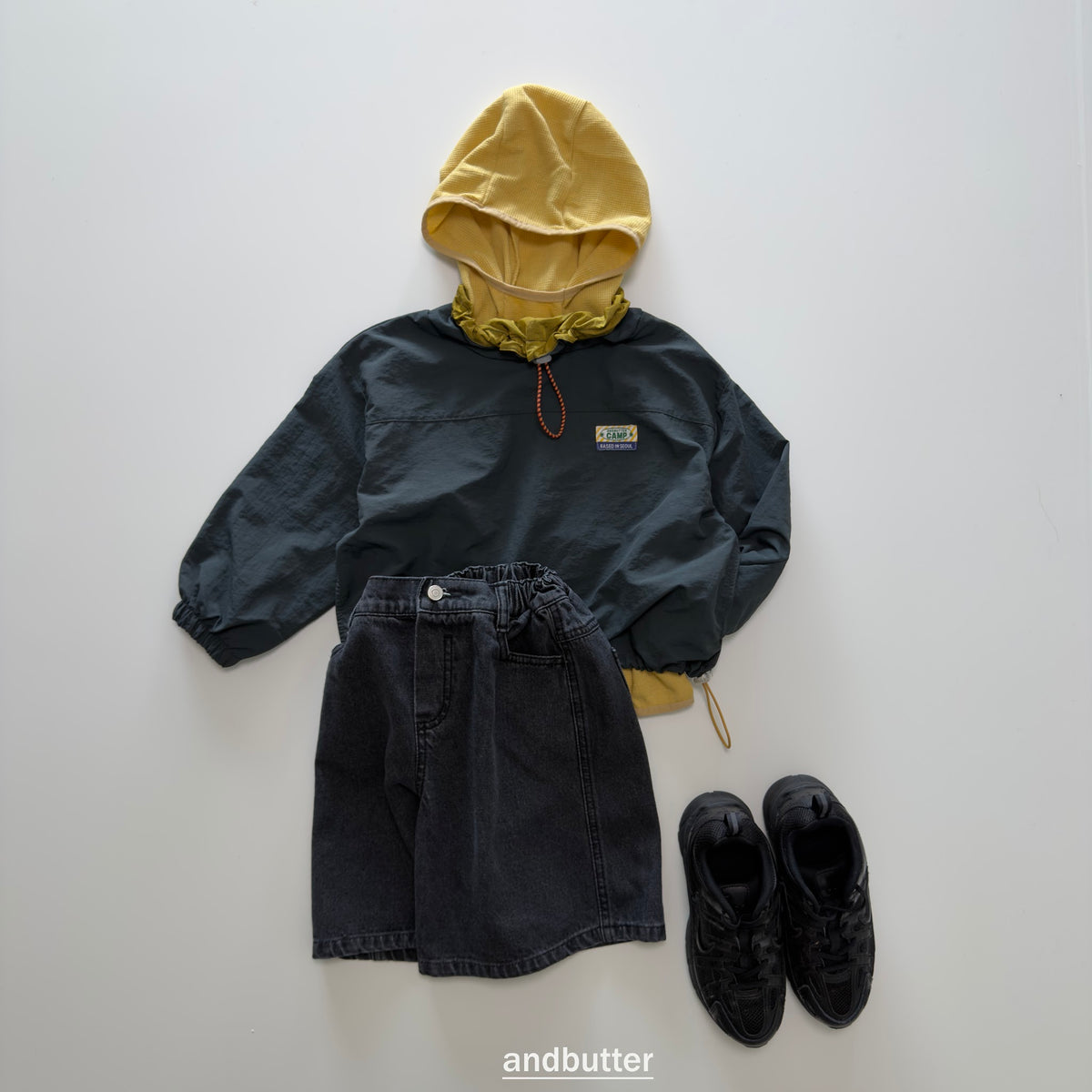 andbutter Color Neck Anorak