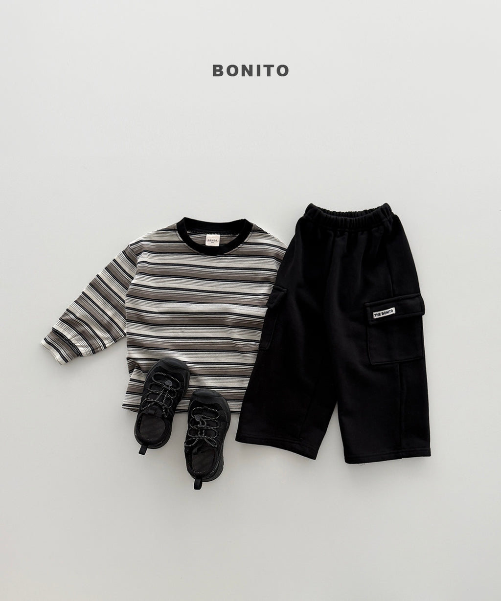 Track Stripe Shirred Tee
