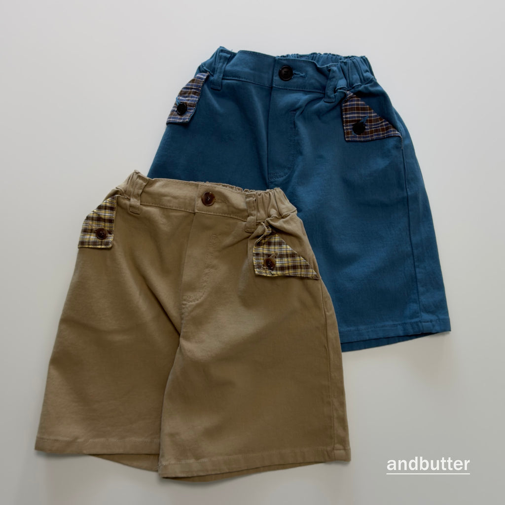 andbutter Hidden Check Bermuda Pants