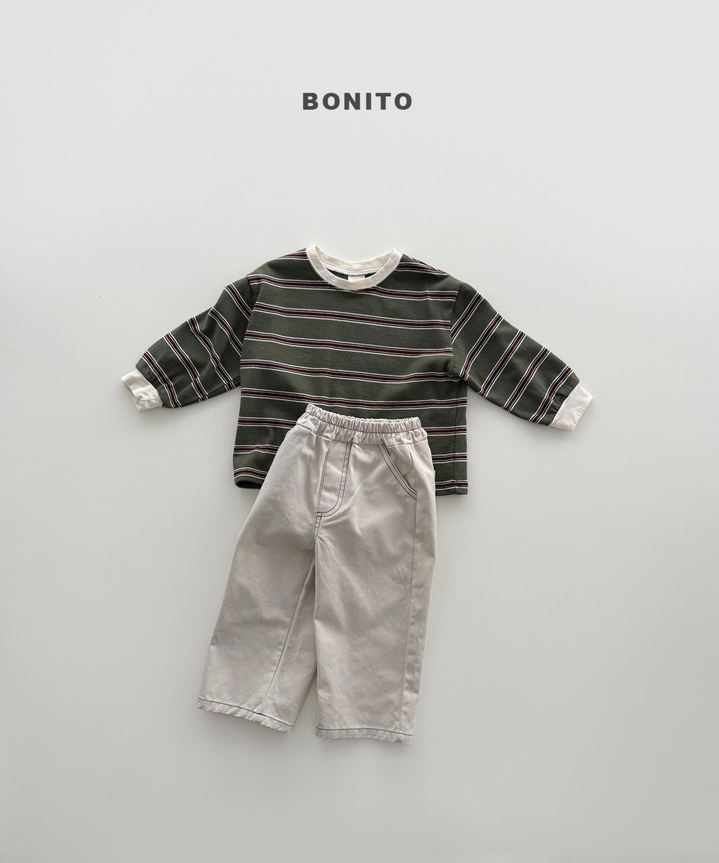 Haru Stripe Shirred Tee