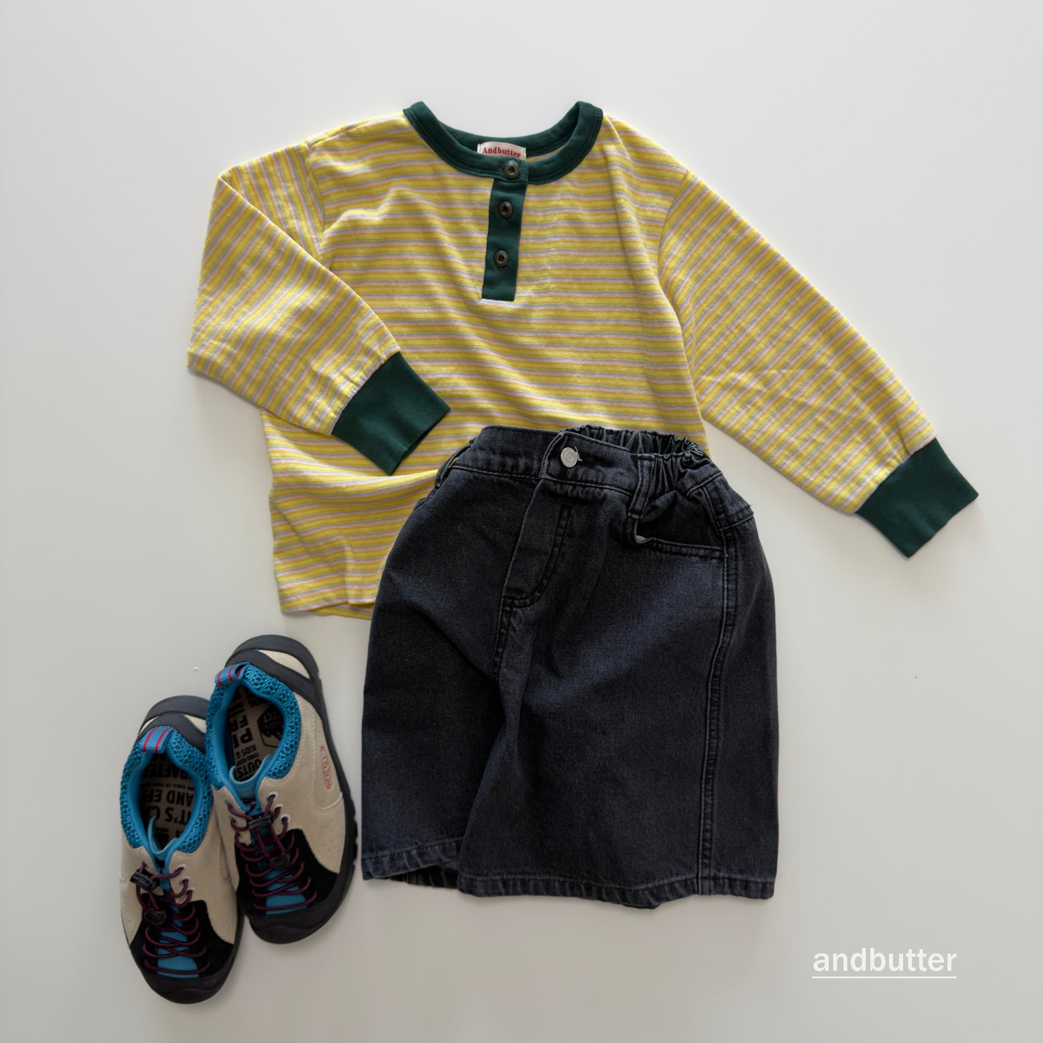 andbutter Stripe Henley T-Shirt