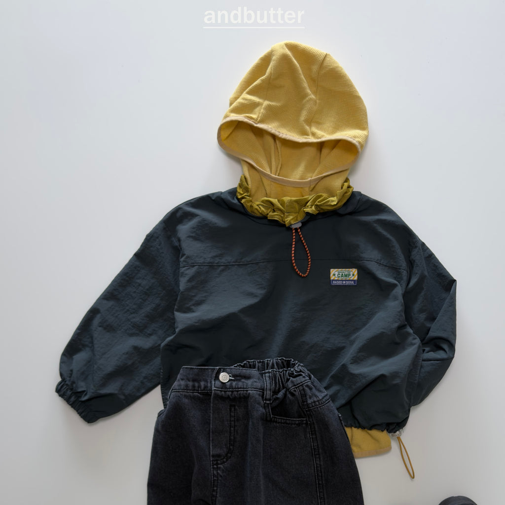 andbutter Color Neck Anorak