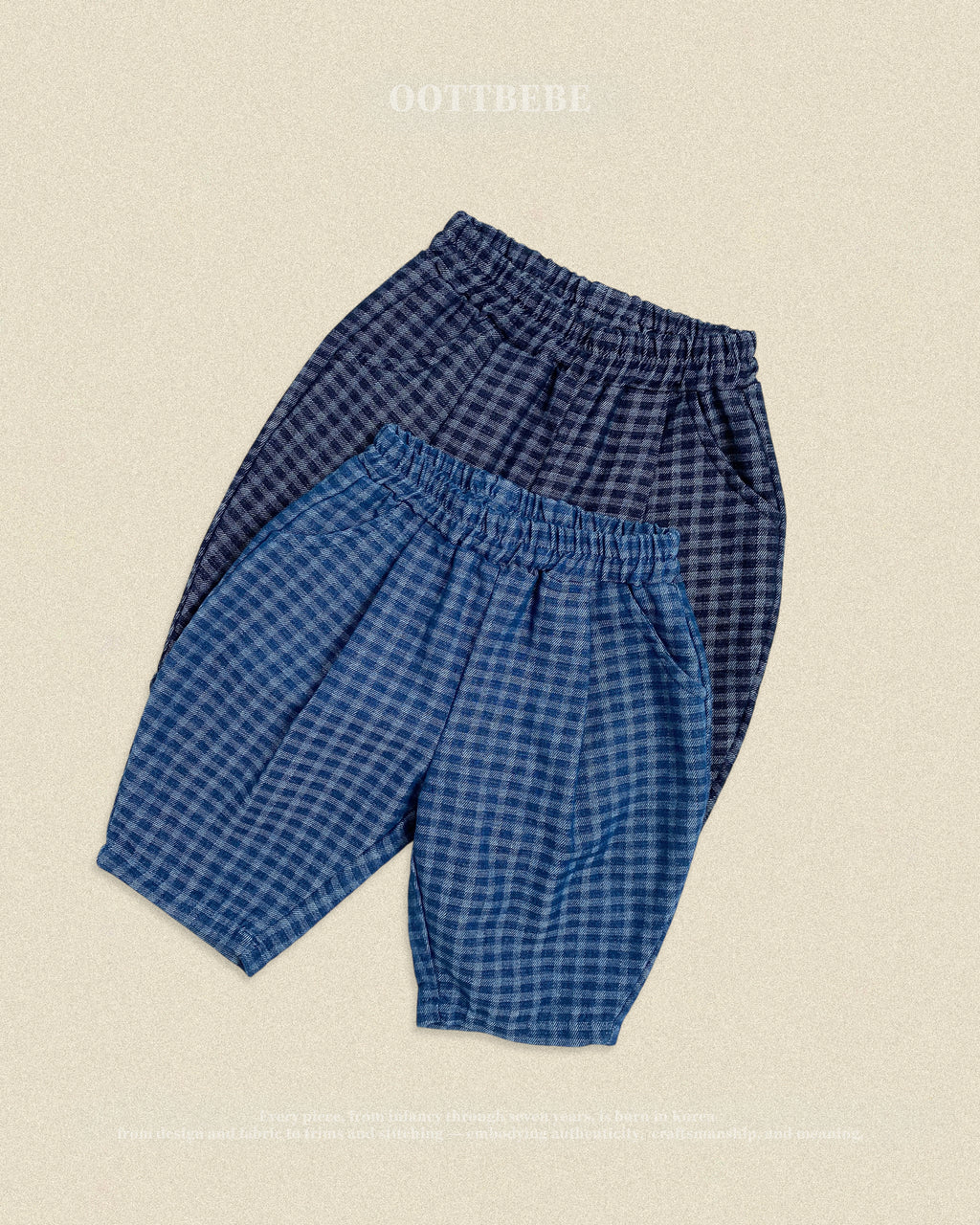 Oott Bebe Denim Check Pants
