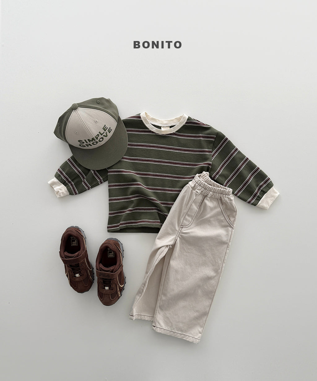 Haru Stripe Shirred Tee