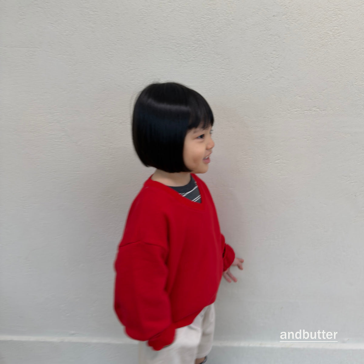 andbutter Soft V-Neck Sweatshirt