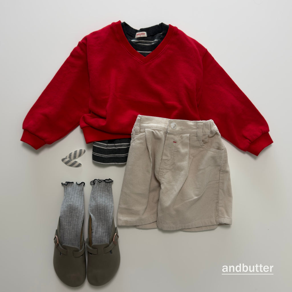 andbutter Soft V-Neck Sweatshirt