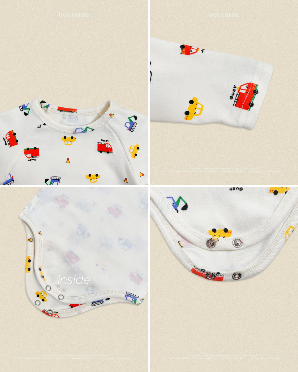 Oott Bebe Car Suit Bonnet Set