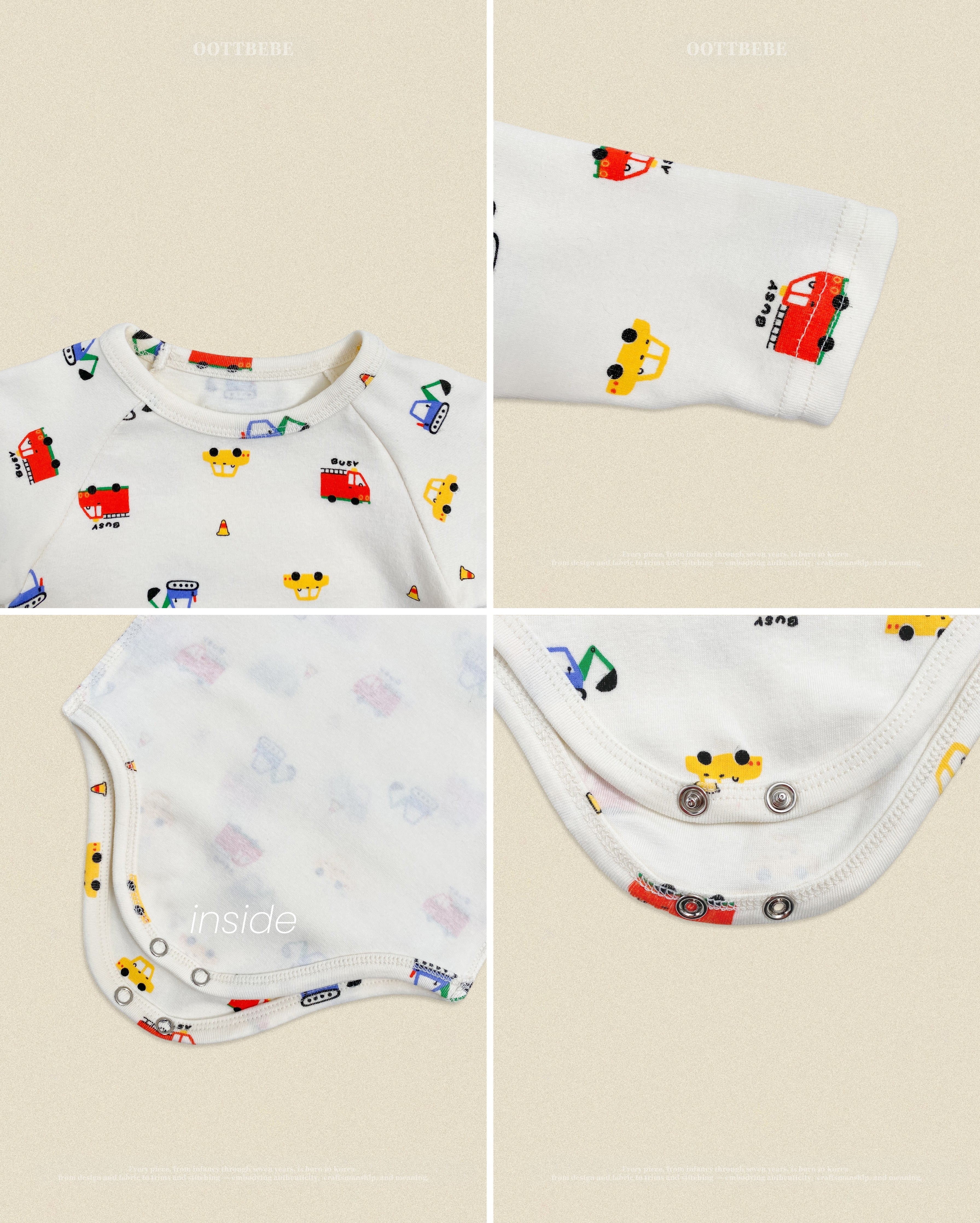 Oott Bebe Car Suit Bonnet Set