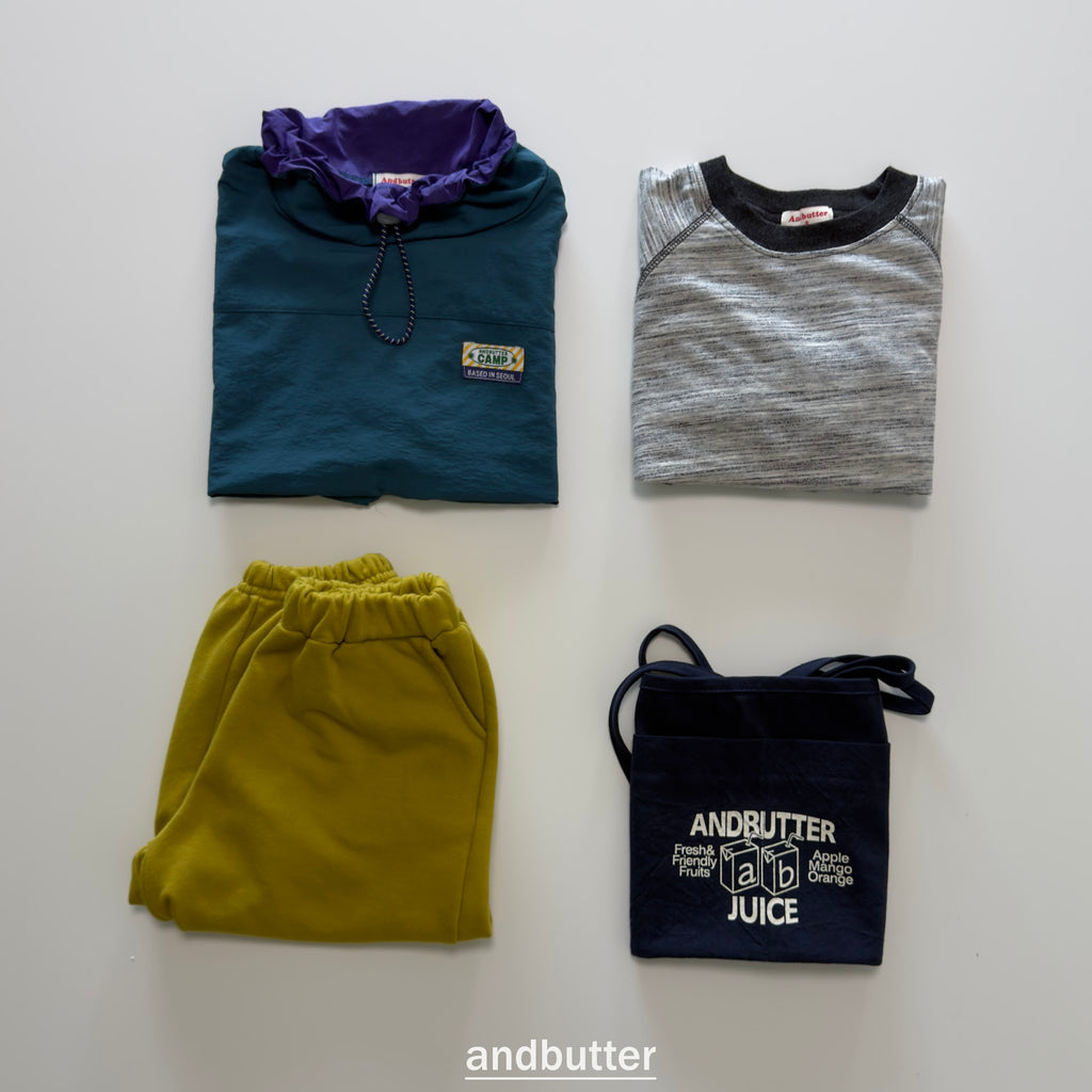 andbutter Color Neck Anorak