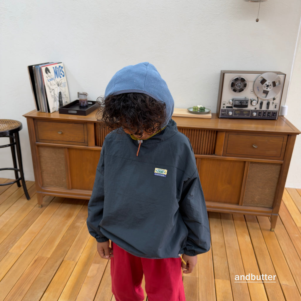 andbutter Color Neck Anorak