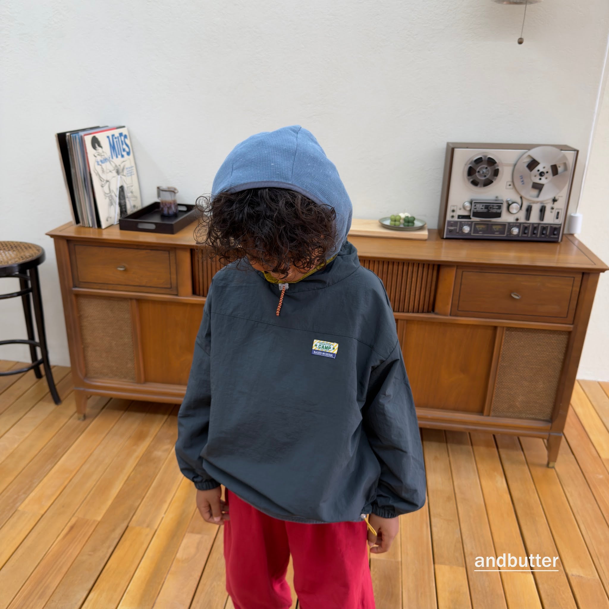 andbutter Color Neck Anorak