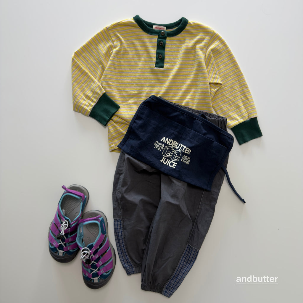 andbutter Stripe Henley T-Shirt