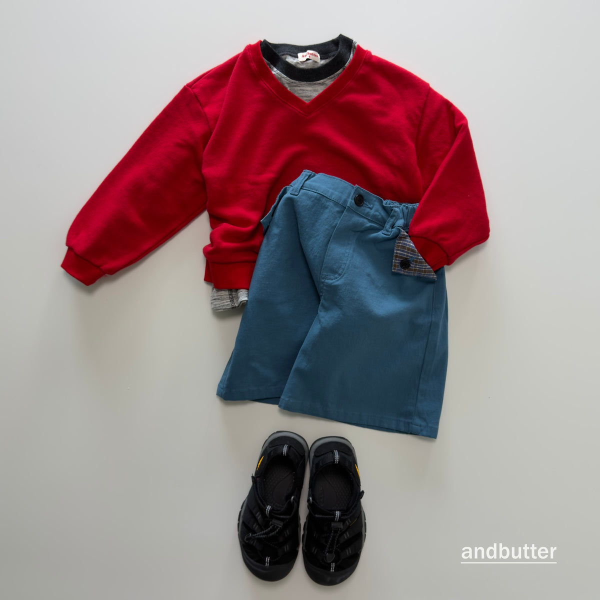 andbutter Hidden Check Bermuda Pants