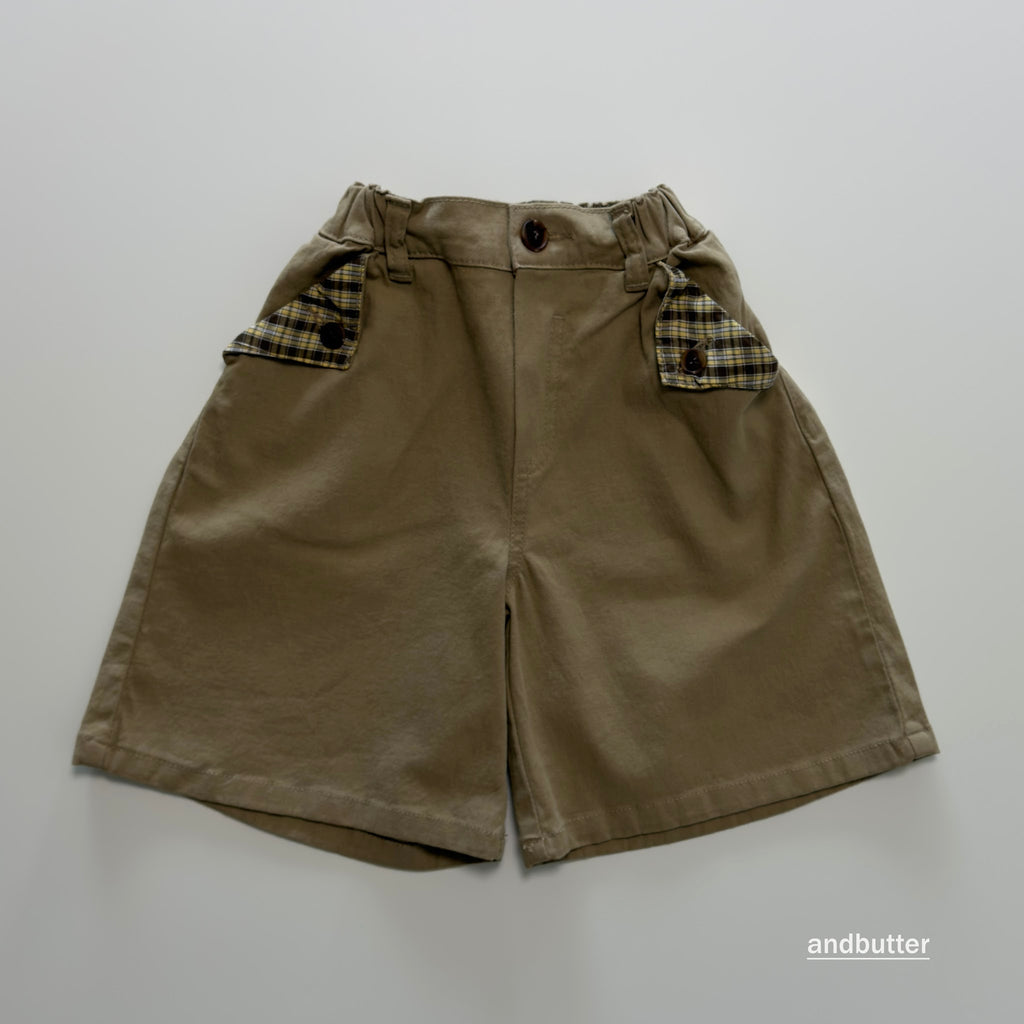 andbutter Hidden Check Bermuda Pants
