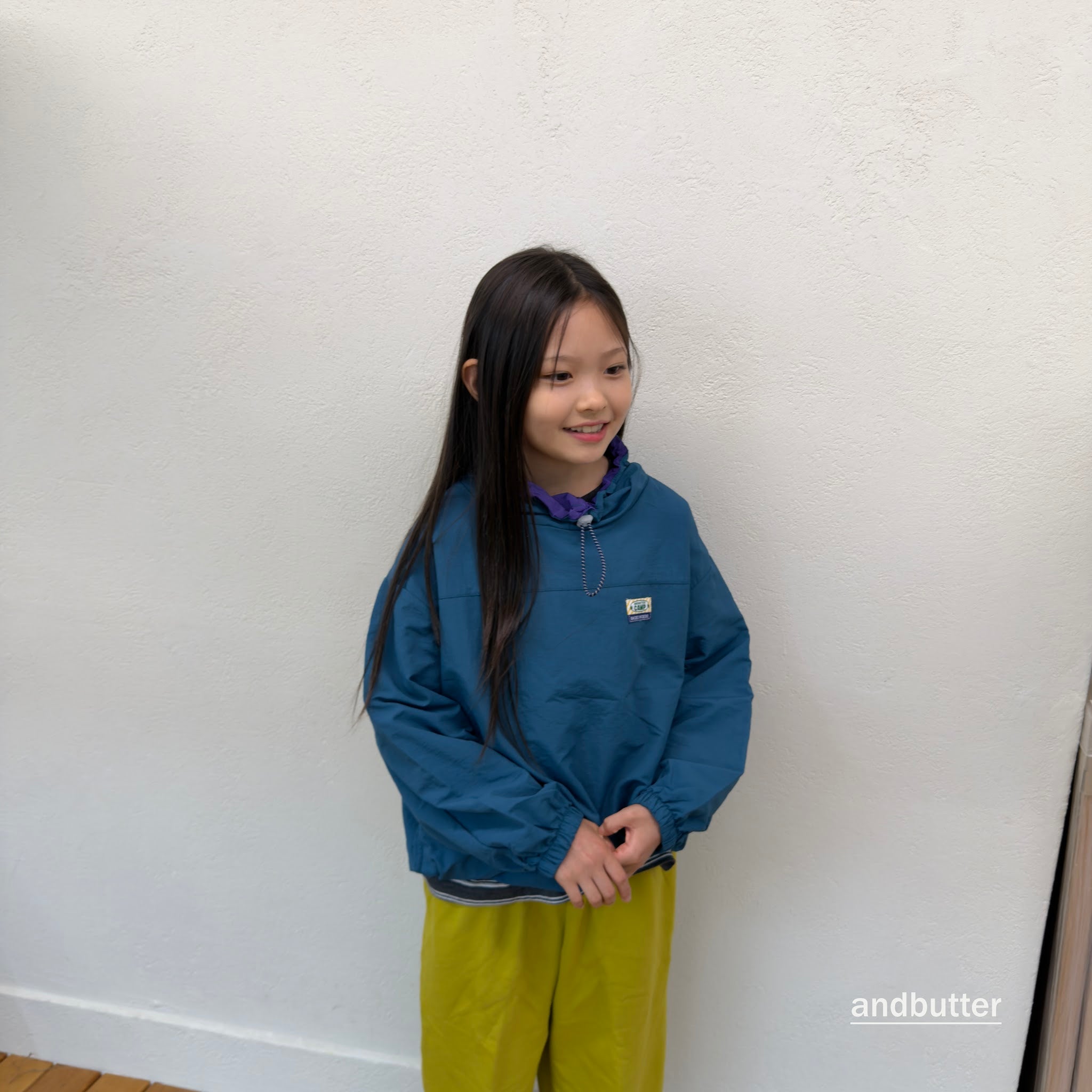 andbutter Color Neck Anorak