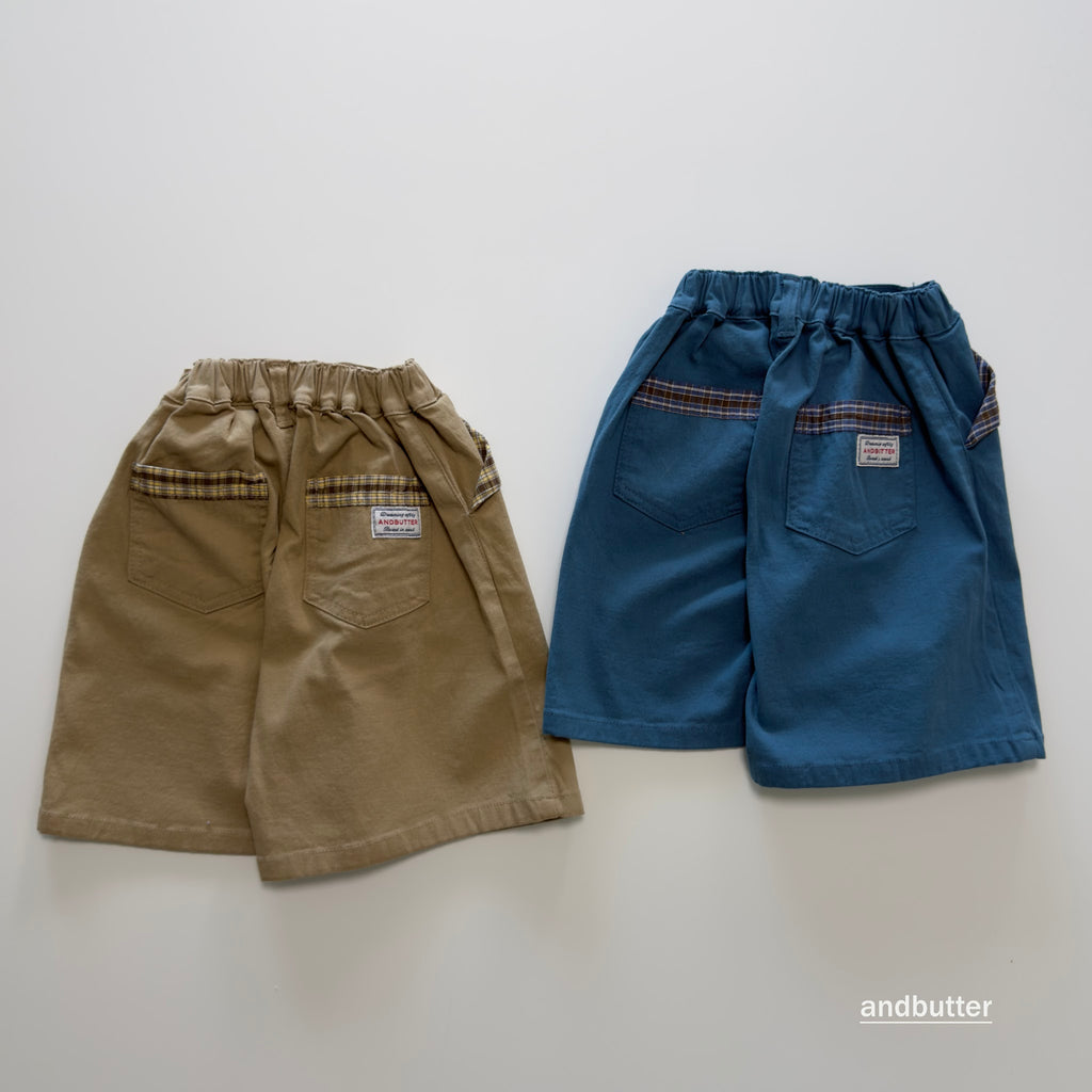 andbutter Hidden Check Bermuda Pants