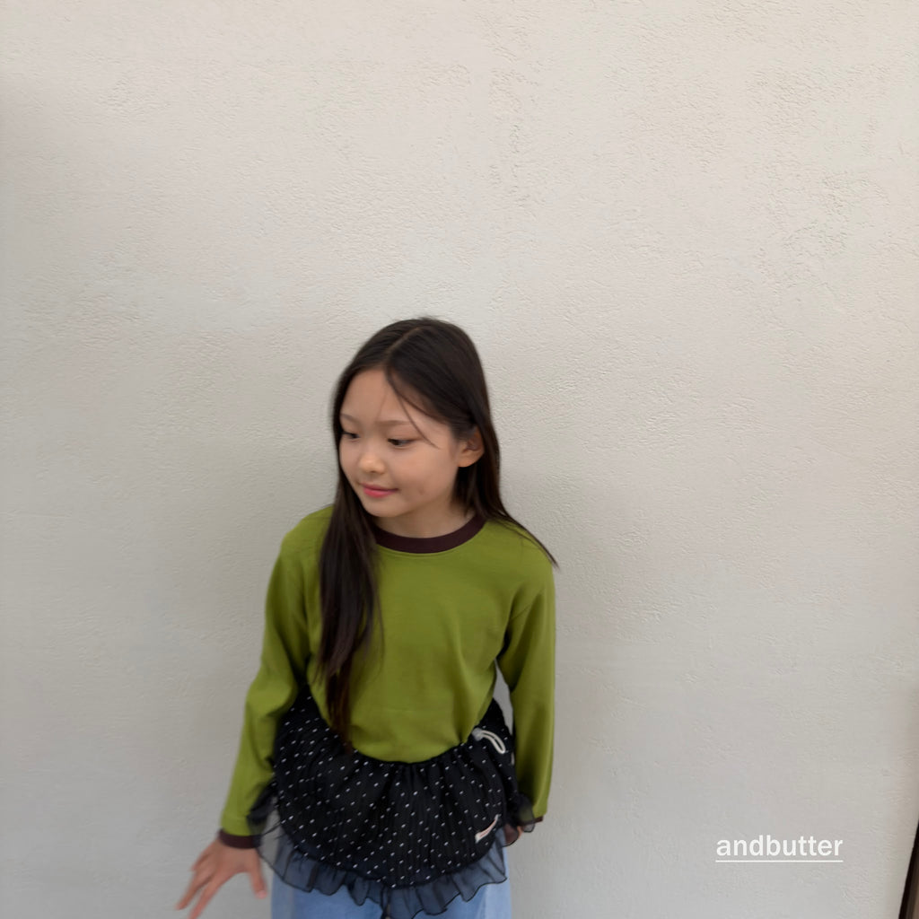 andbutter Wrinkle Dot Layered Skirt
