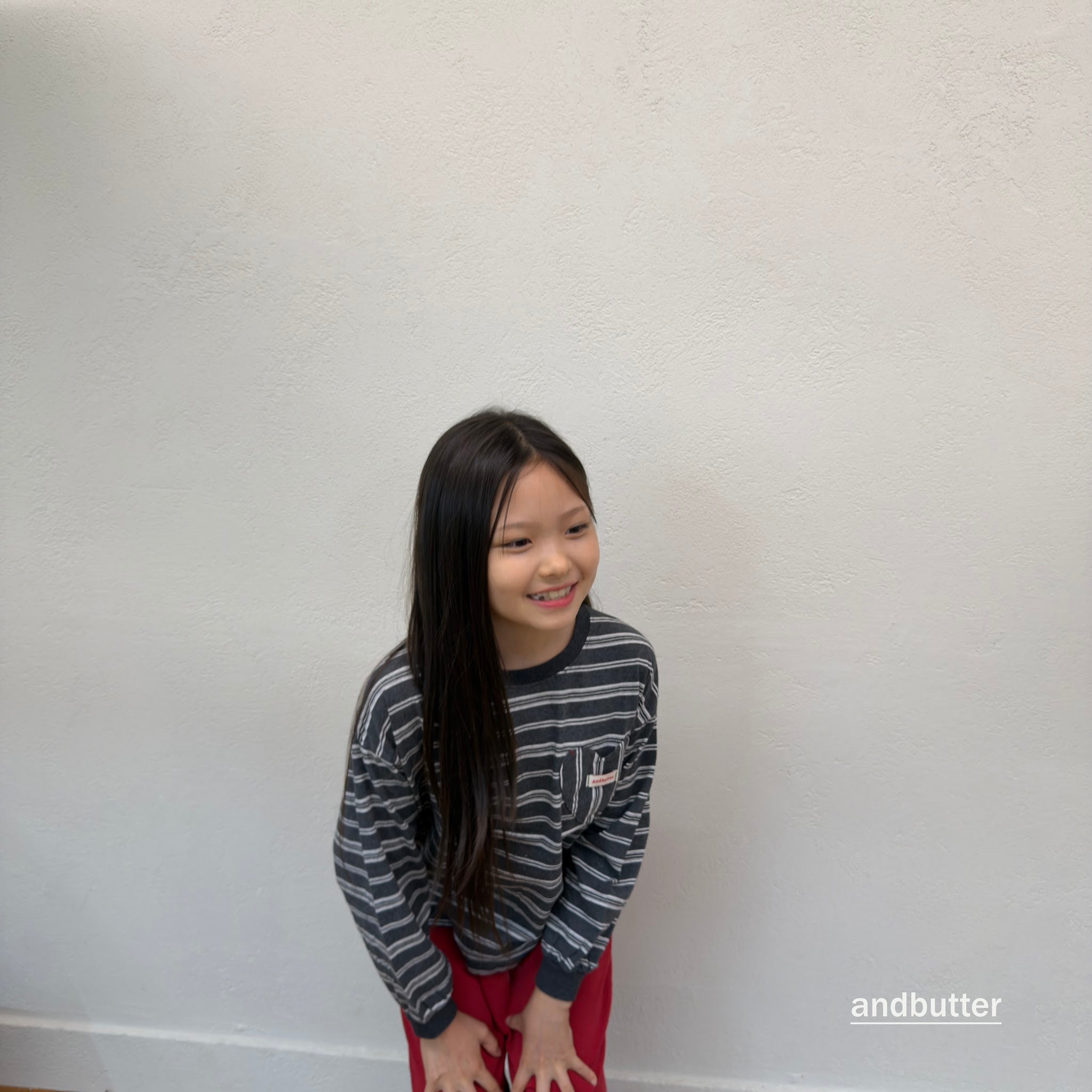 andbutter Heart Pocket Stripe T-Shirt