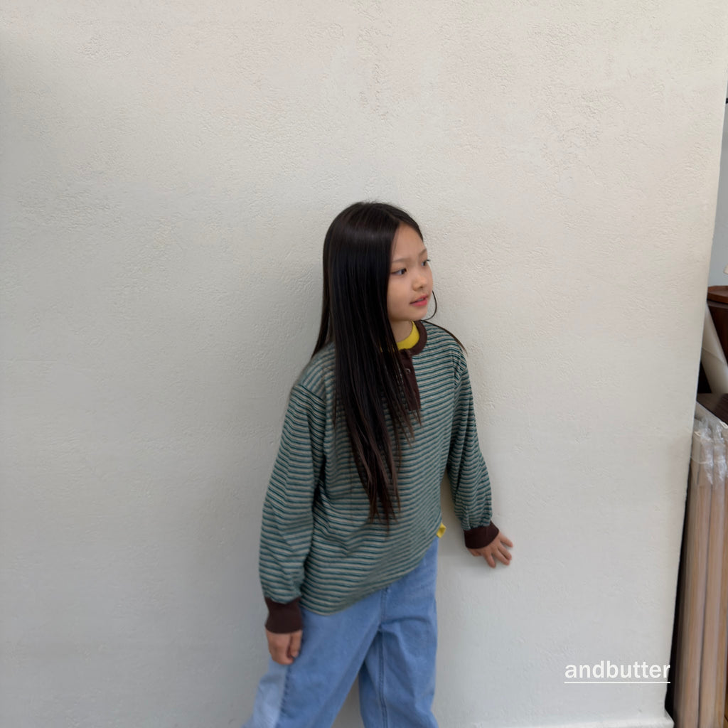 andbutter Stripe Henley T-Shirt