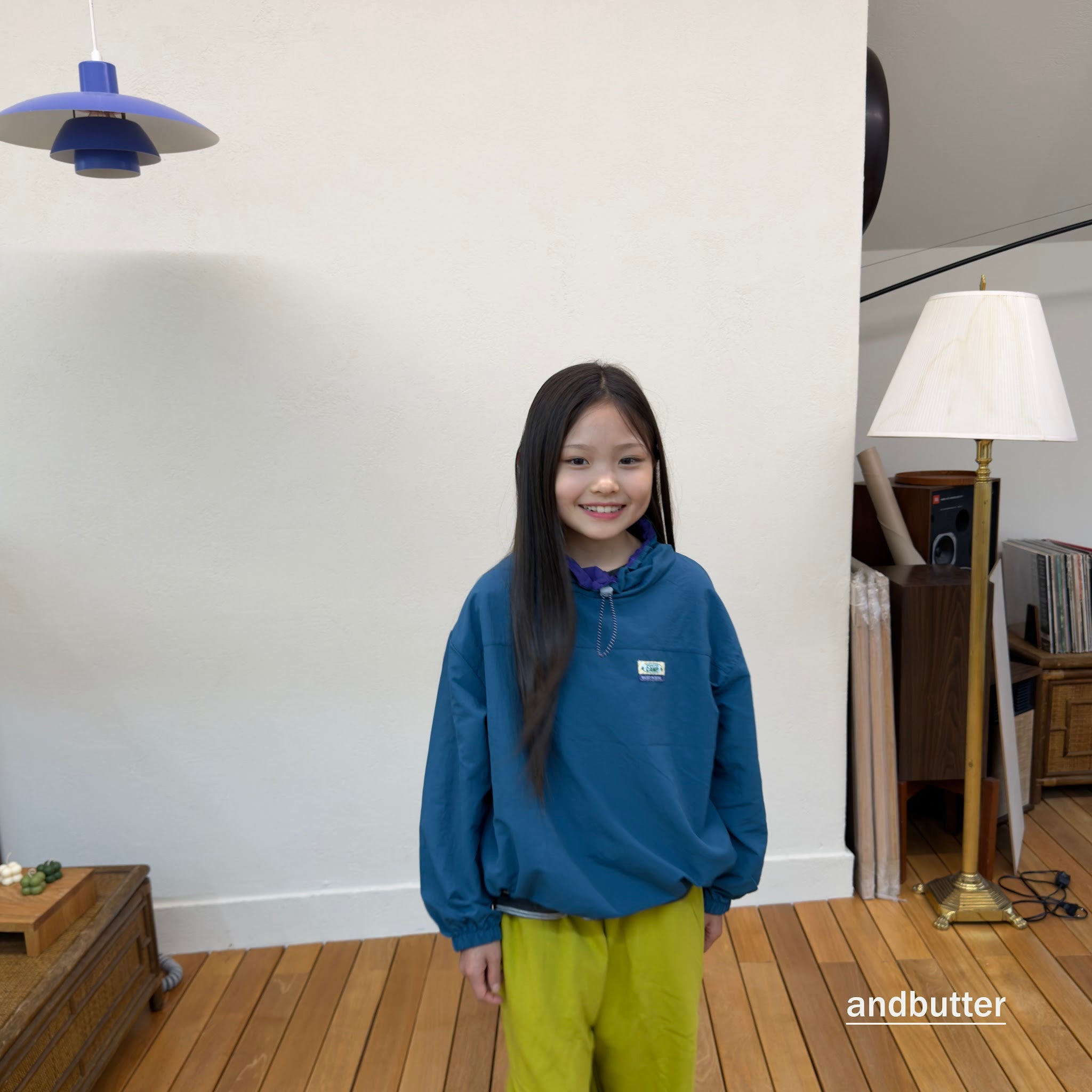 andbutter Color Neck Anorak