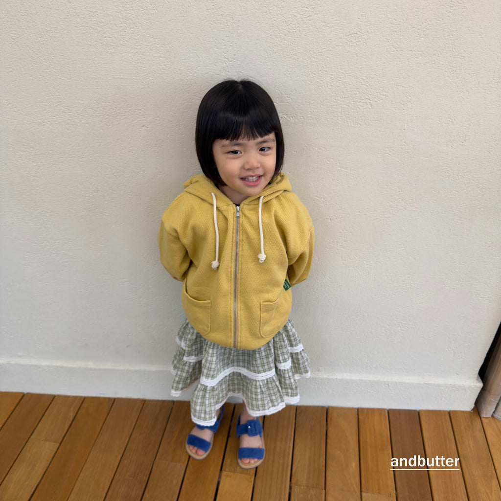 andbutter Check Tiered Skirt