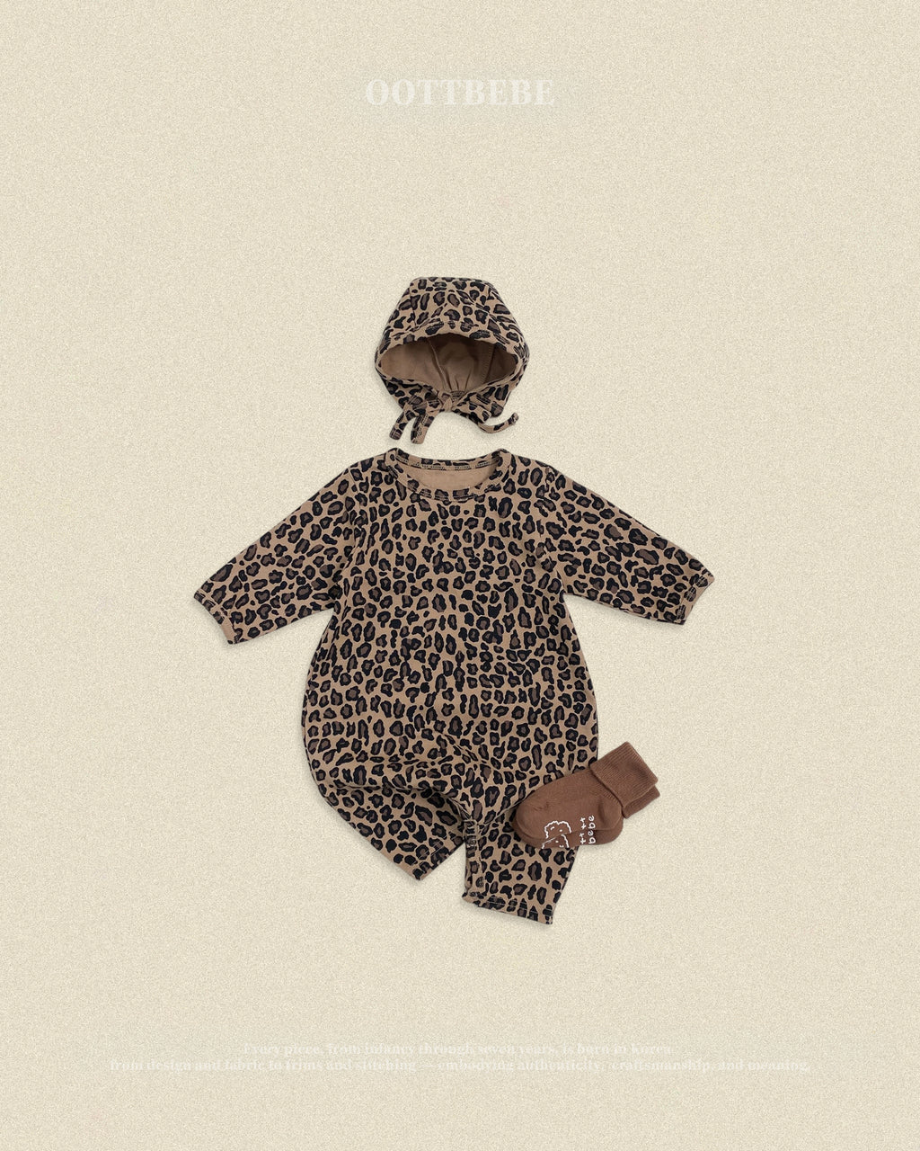 Oott Bebe Little Hoppy Bodysuit Bonnet Set
