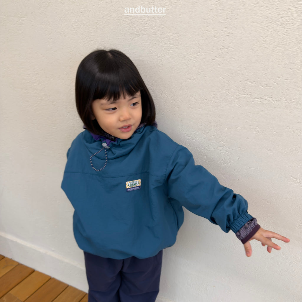 andbutter Color Neck Anorak