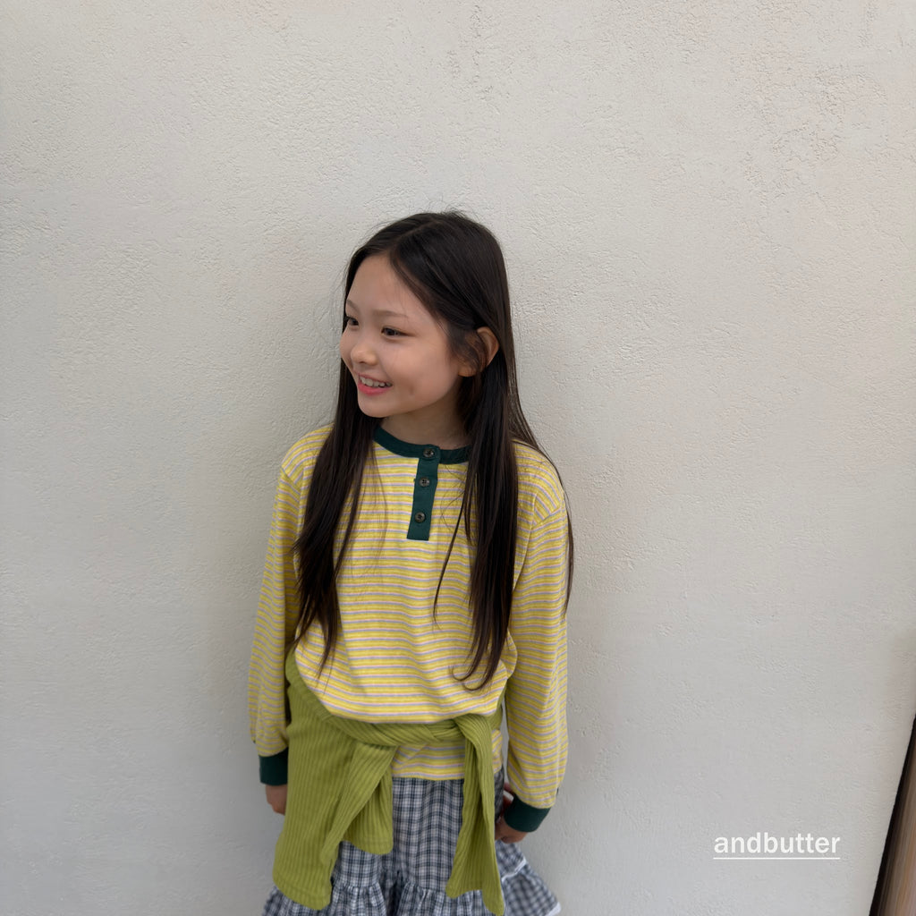 andbutter Stripe Henley T-Shirt