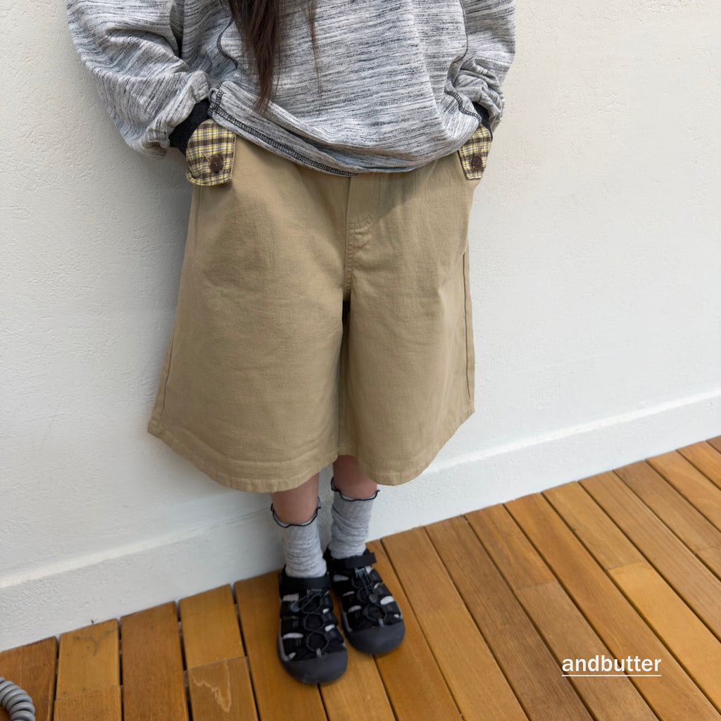 andbutter Hidden Check Bermuda Pants