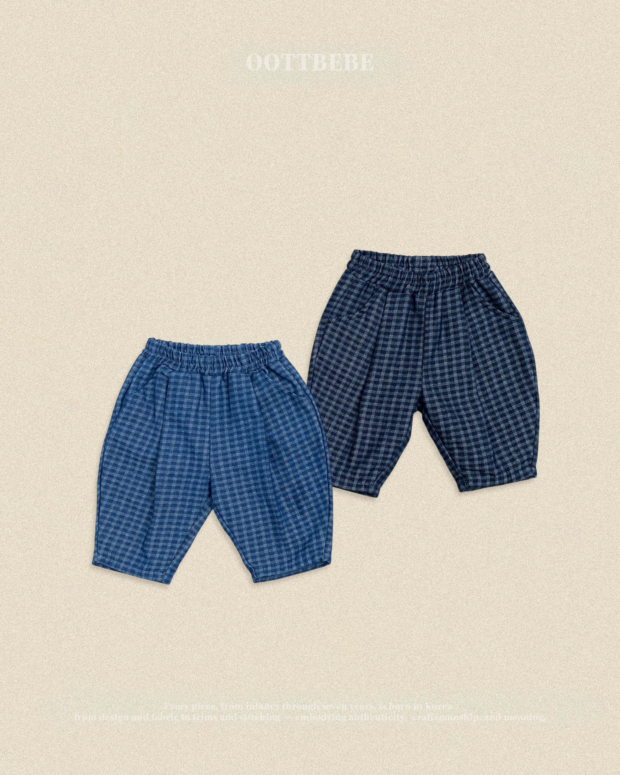 Oott Bebe Denim Check Pants