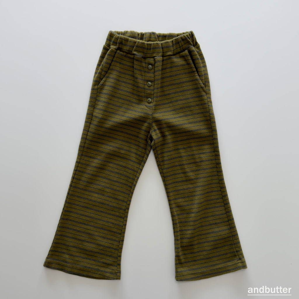andbutter Button Flare Pants