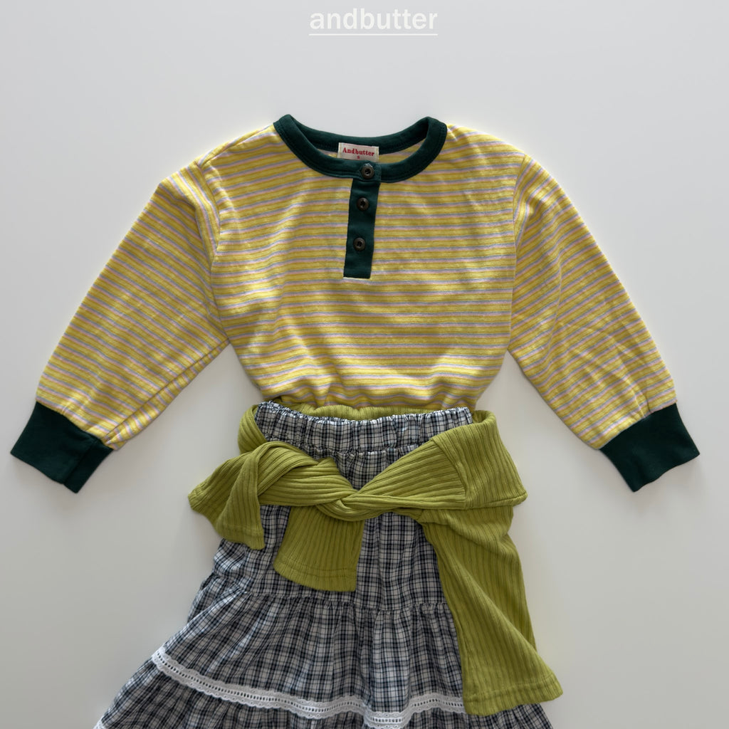 andbutter Stripe Henley T-Shirt