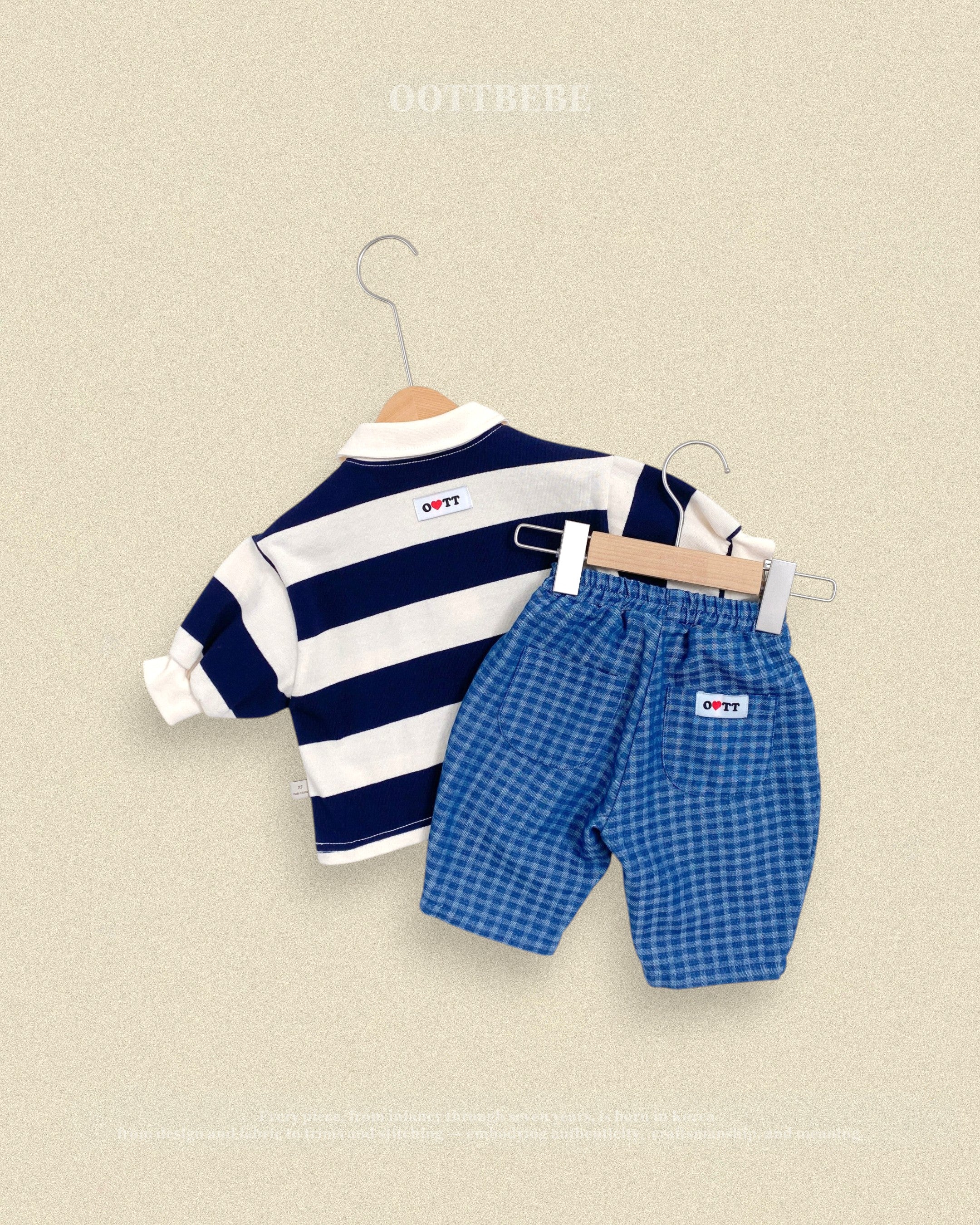 Oott Bebe Denim Check Pants
