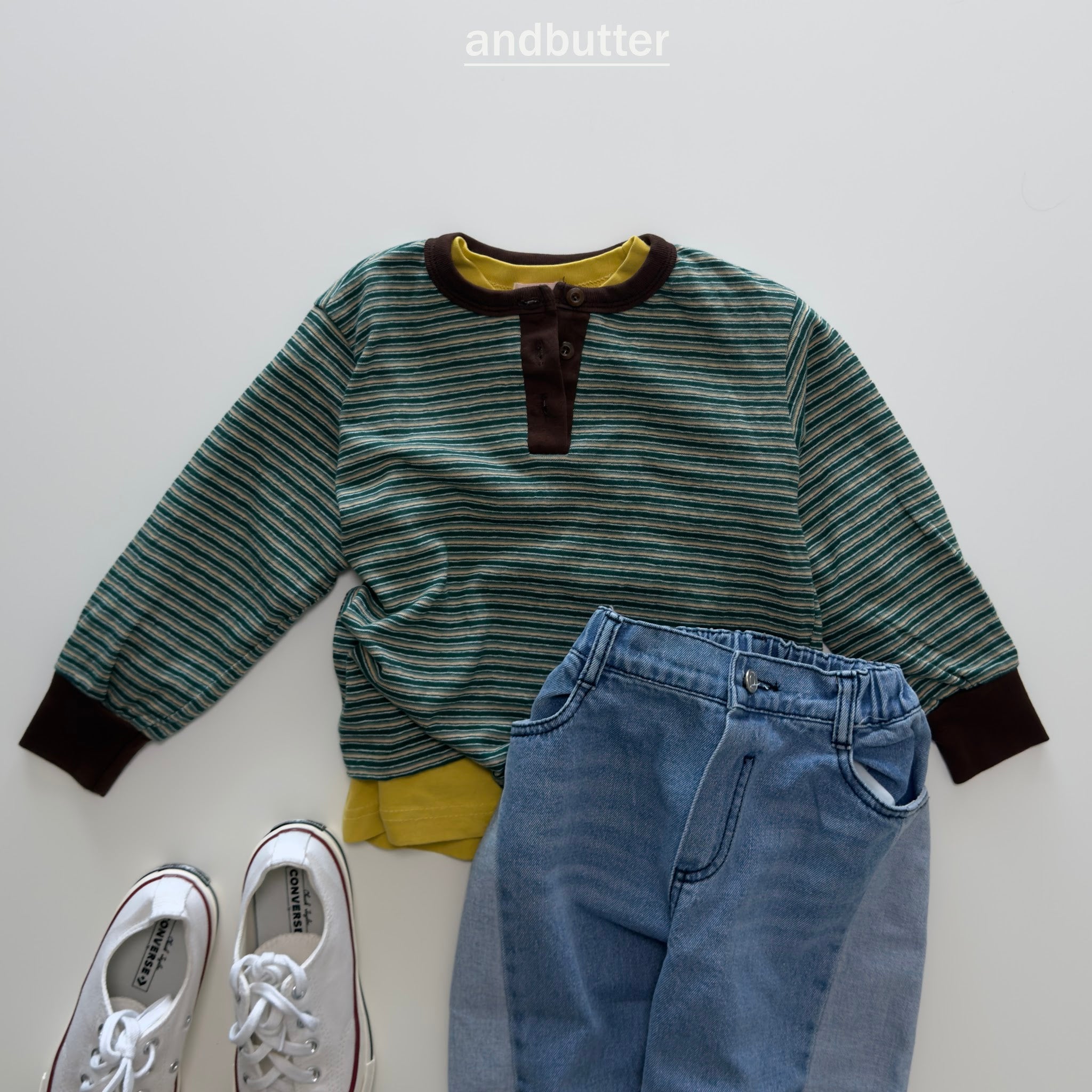 andbutter Stripe Henley T-Shirt