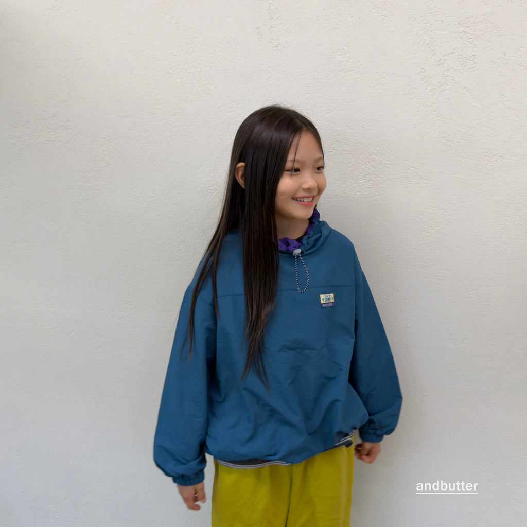 andbutter Color Neck Anorak