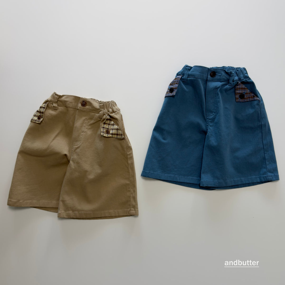 andbutter Hidden Check Bermuda Pants