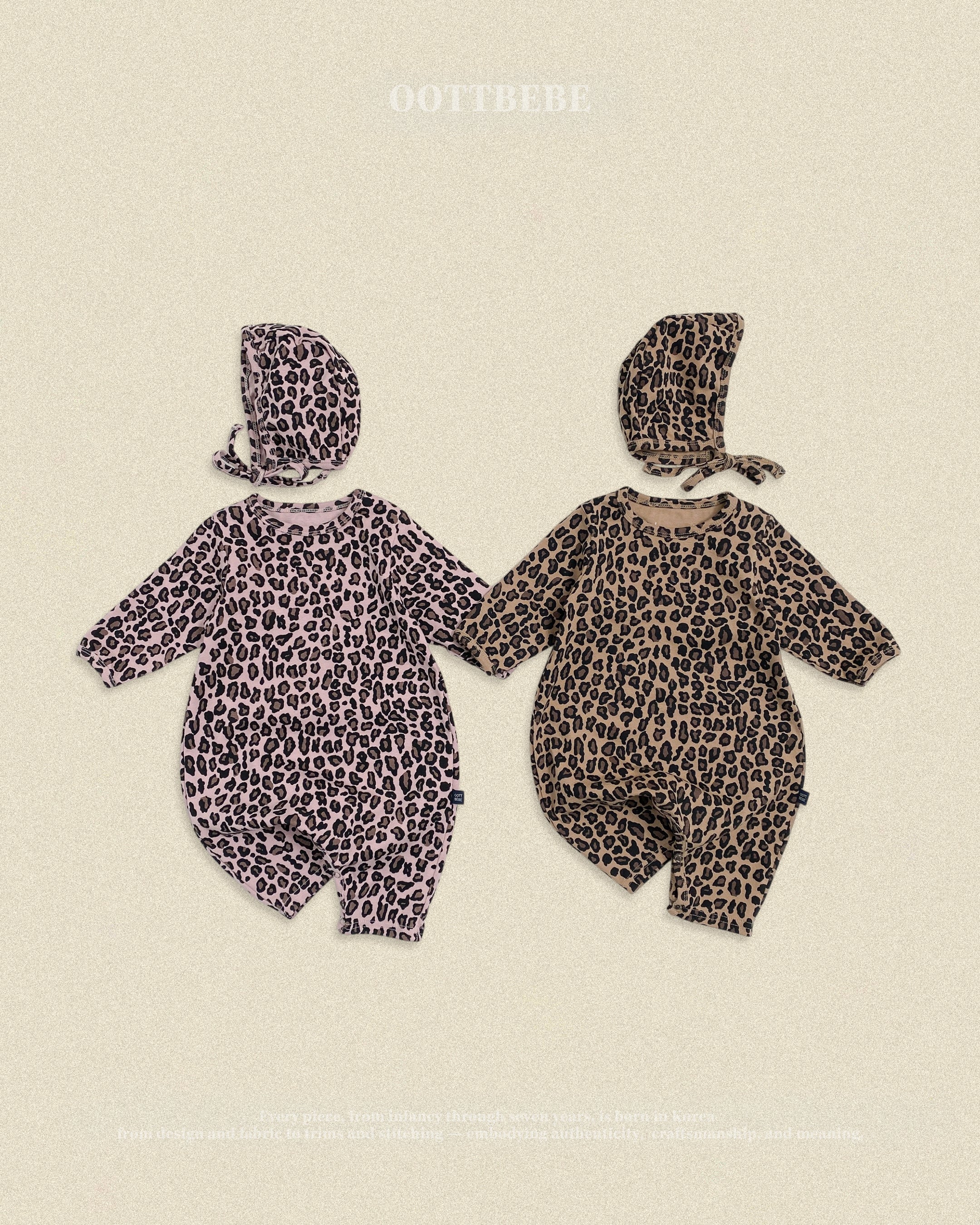 Oott Bebe Little Hoppy Bodysuit Bonnet Set
