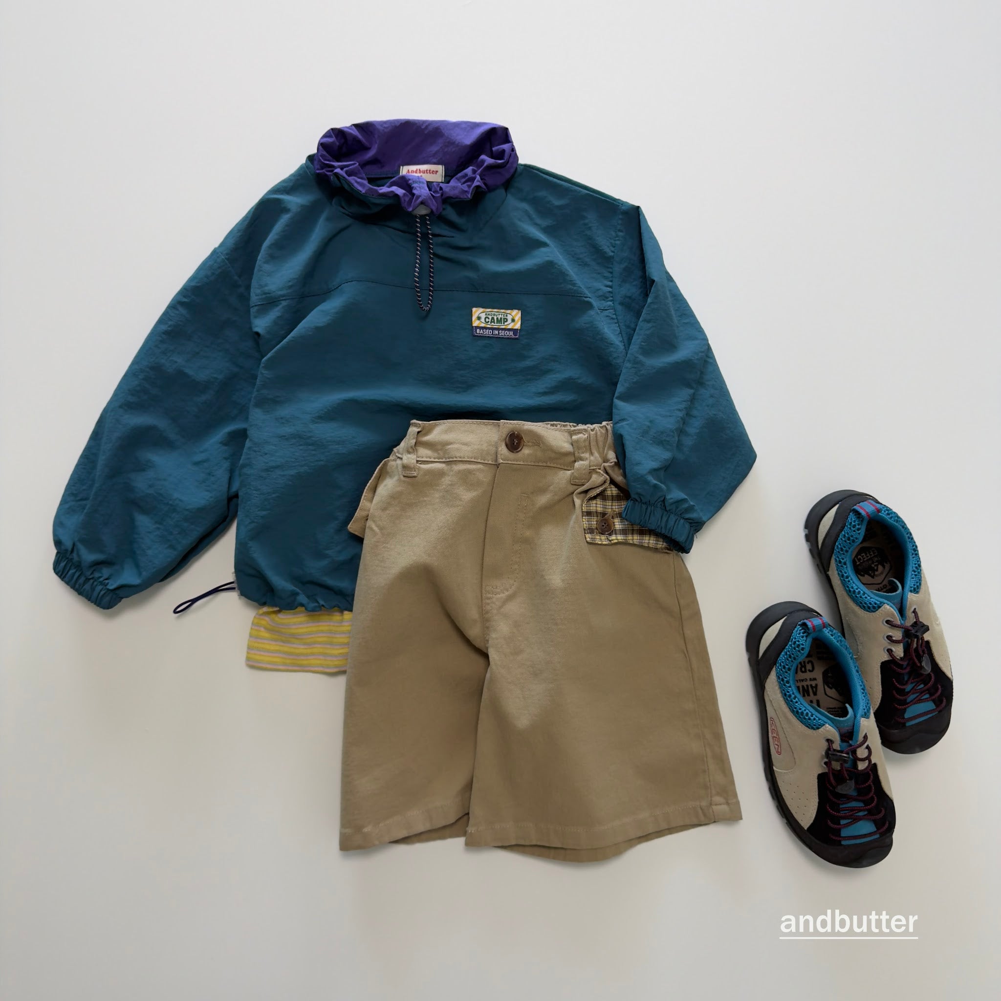 andbutter Hidden Check Bermuda Pants