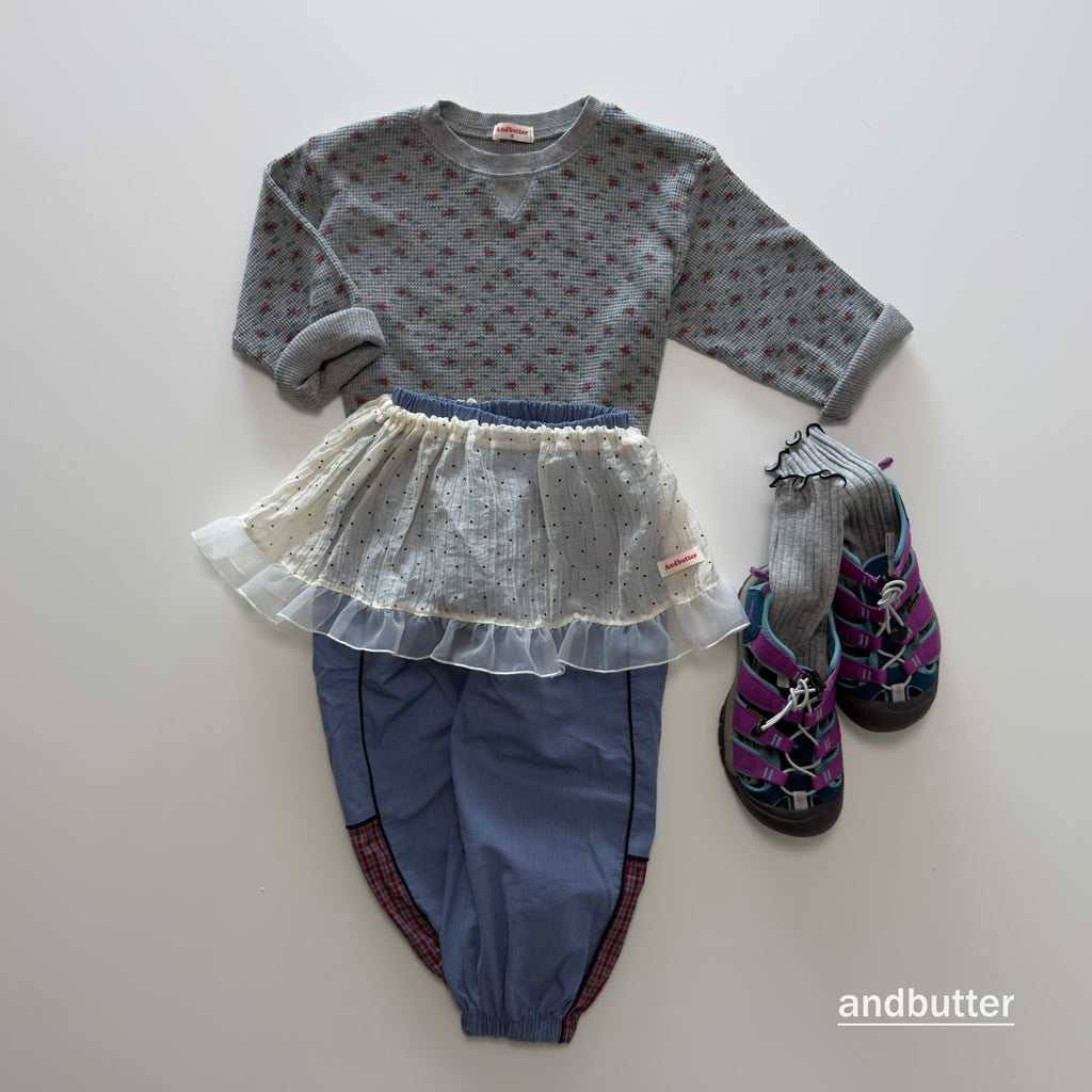 andbutter Wrinkle Dot Layered Skirt