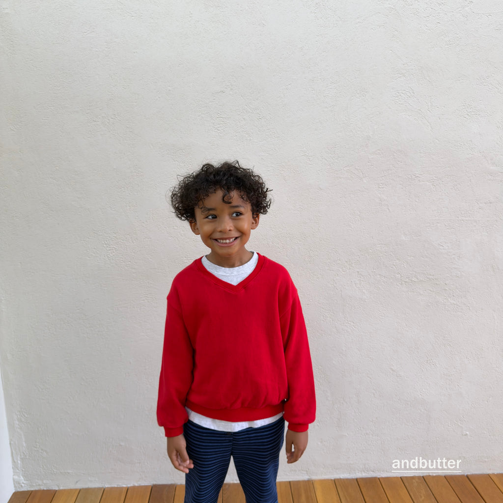 andbutter Soft V-Neck Sweatshirt