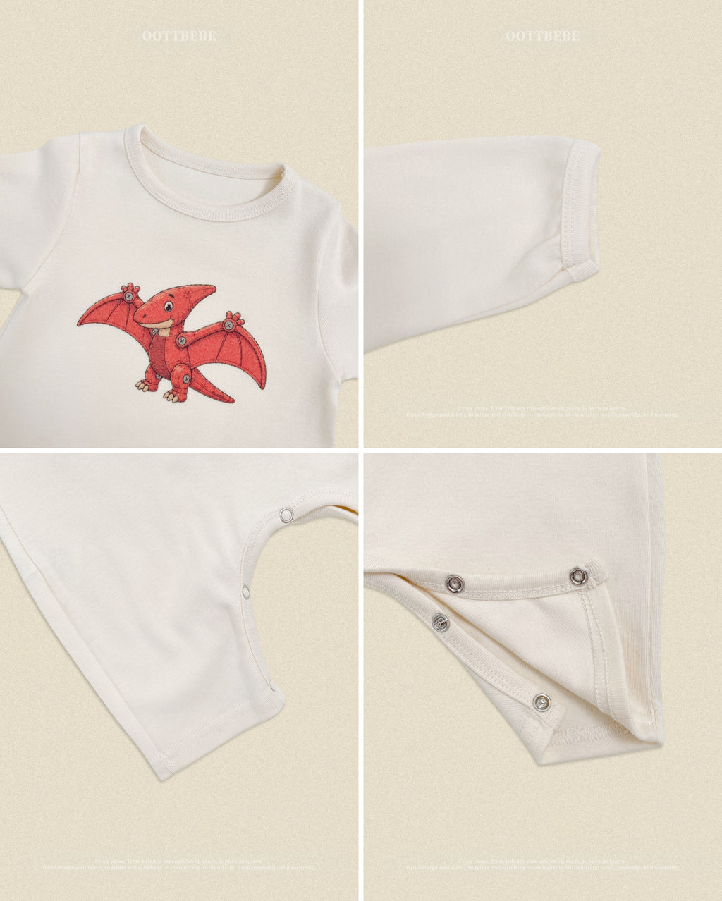 Oott Bebe Robot Dinosaur Bodysuit